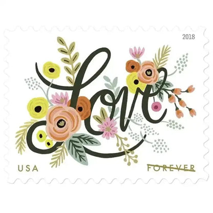 Love Flourishes Forever First Class Postage Stamps