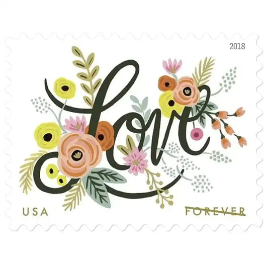 Love Flourishes Forever First Class Postage Stamps