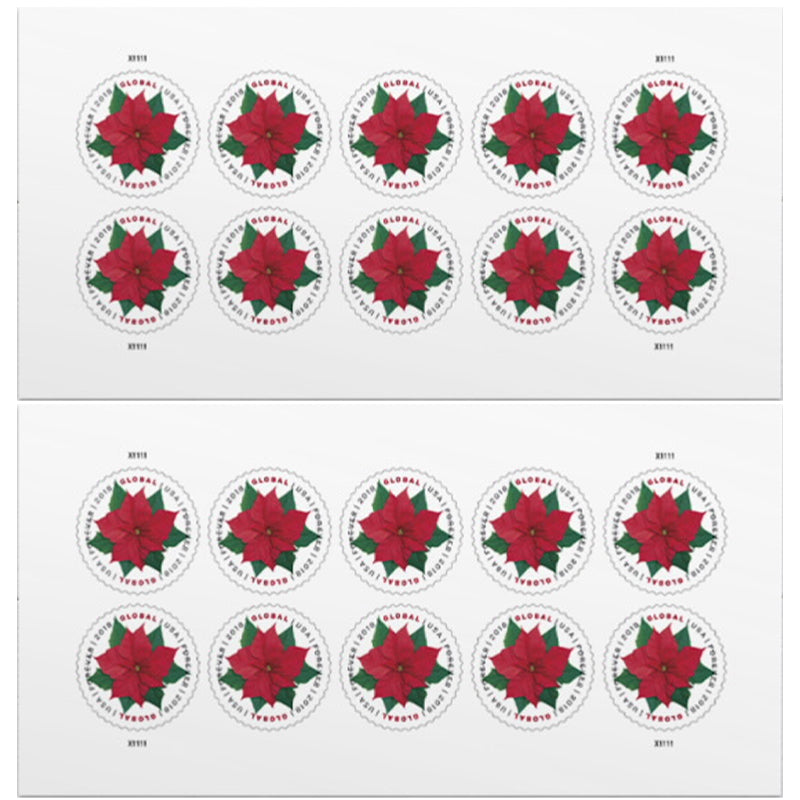 Global: Poinsettia Forever Stamps