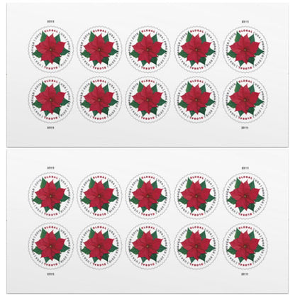 Global: Poinsettia Forever Stamps