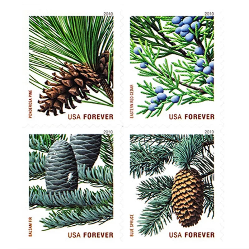 2010 Holiday Evergreens Forever First Class Forever Stamps