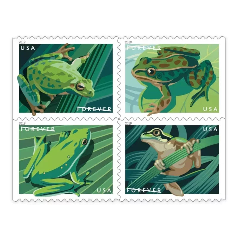 Frogs Forever First Class Postage Stamps