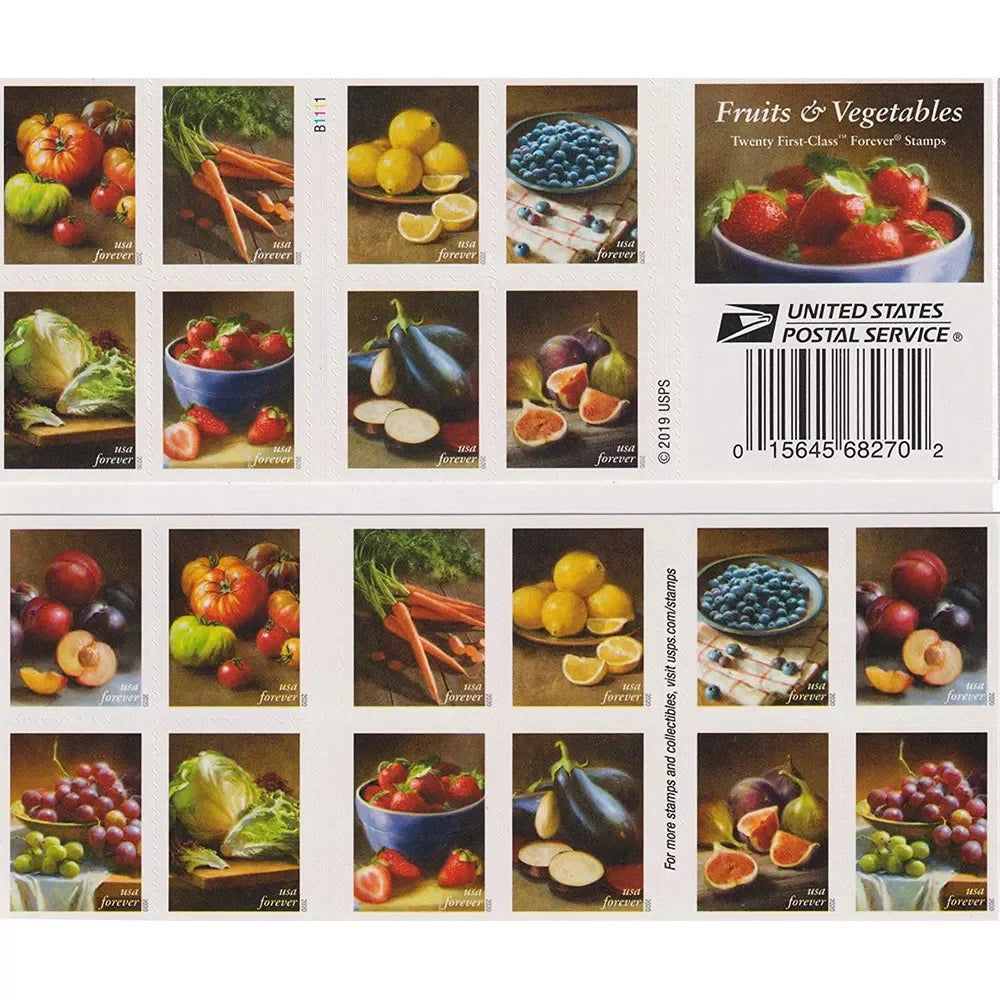 Fruit of vegetables Forever First Class Postage Stamps