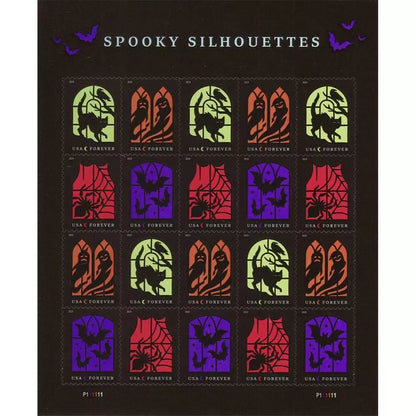Spooky Silhouettes Forever Stamps