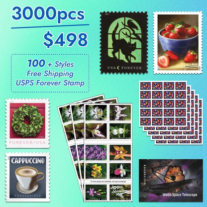 $489 Get 3000 Forever Stamps, 100+ Styles Available
